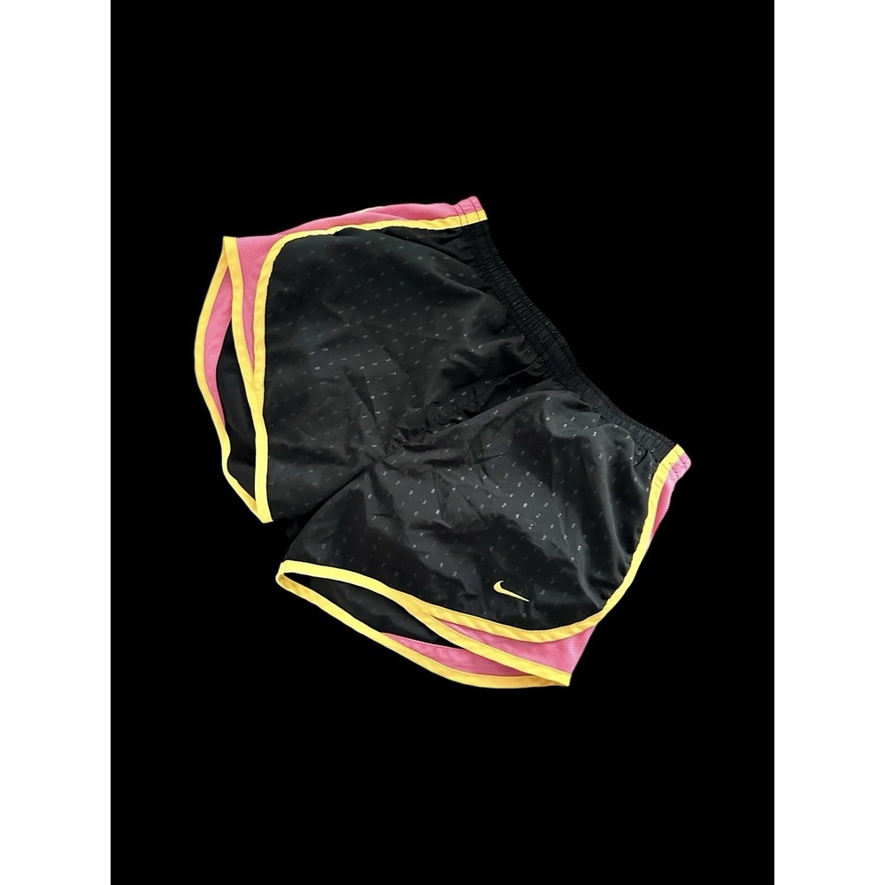Vintage 90's Nike Shorts Sz Small Black Pink Running Athletic Workout Gym Womens